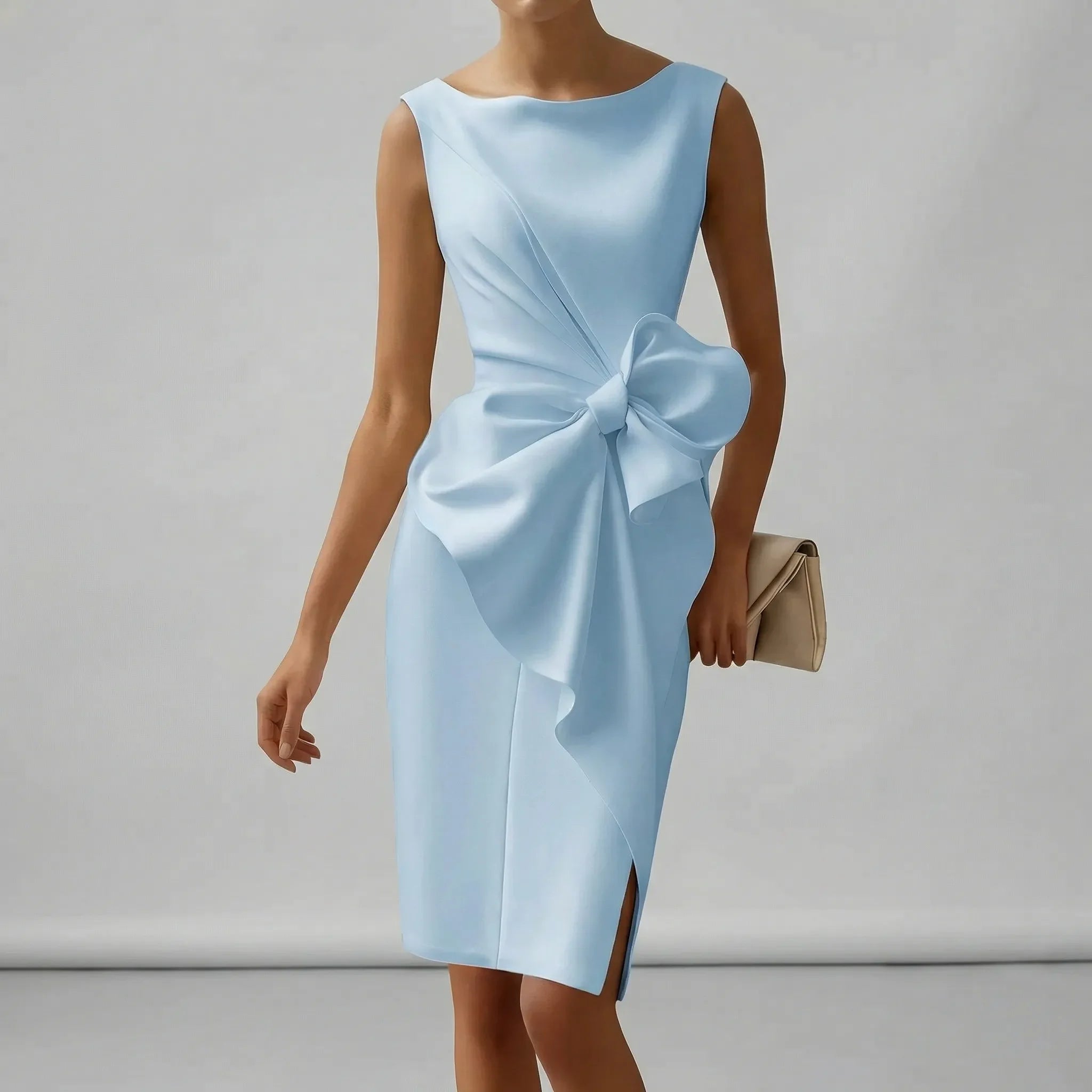 Slimzy Women's Bow-Waist Sleeveless Midi Dress – product image 6 of 8