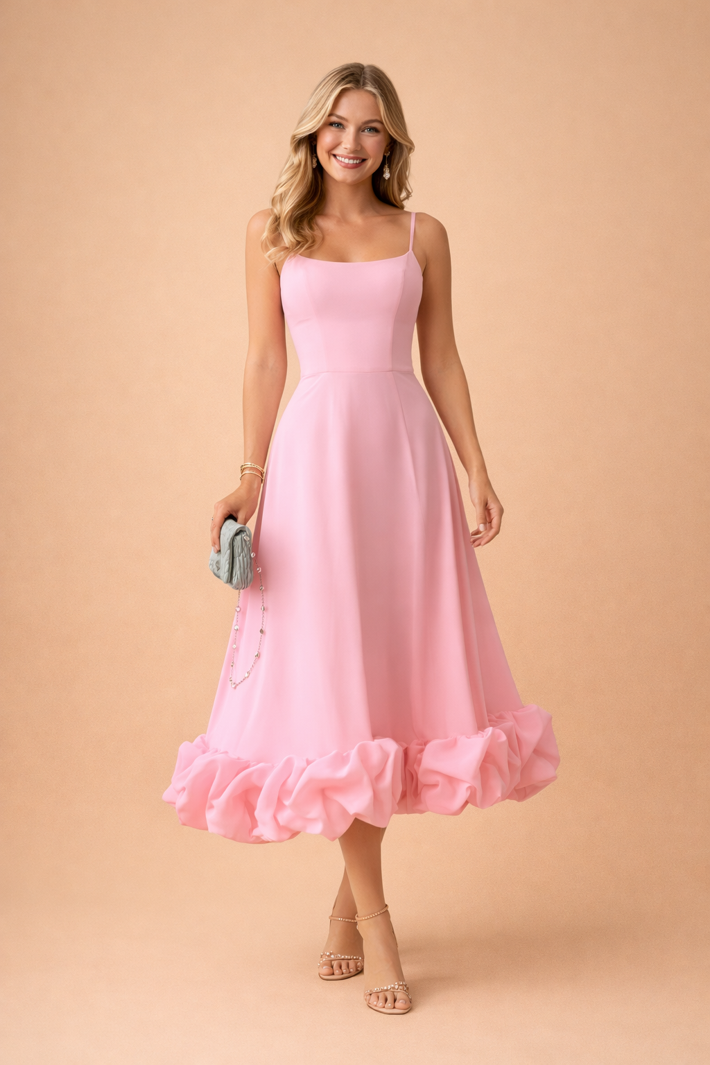 Slimzy Women's Flared-Hem Camisole Midi Dress – product image 1 of 8