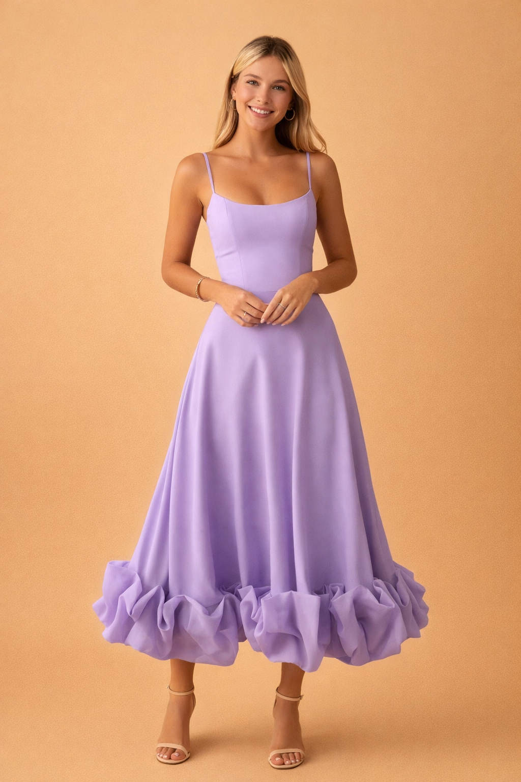 Slimzy Women's Flared-Hem Camisole Midi Dress – product image 3 of 8
