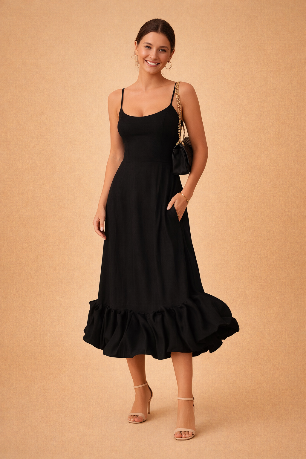 Slimzy Women's Flared-Hem Camisole Midi Dress – product image 5 of 8