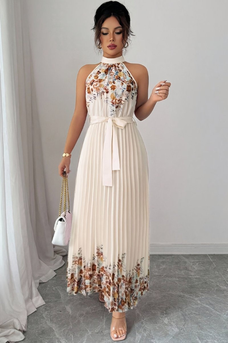 Slimzy Women's Floral Pleated Halter Maxi Dress – product image 10 of 22