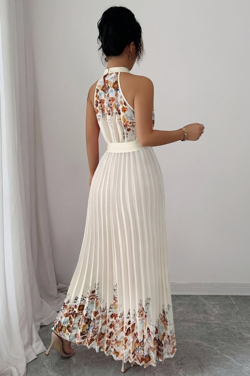 Slimzy Women's Floral Pleated Halter Maxi Dress – product image 11 of 22