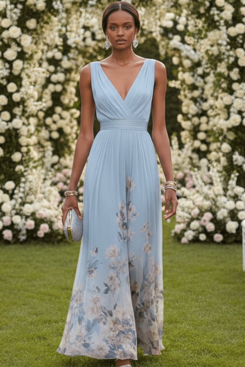 Slimzy Women's Floral V-Neck Maxi Dress – product image 1 of 18