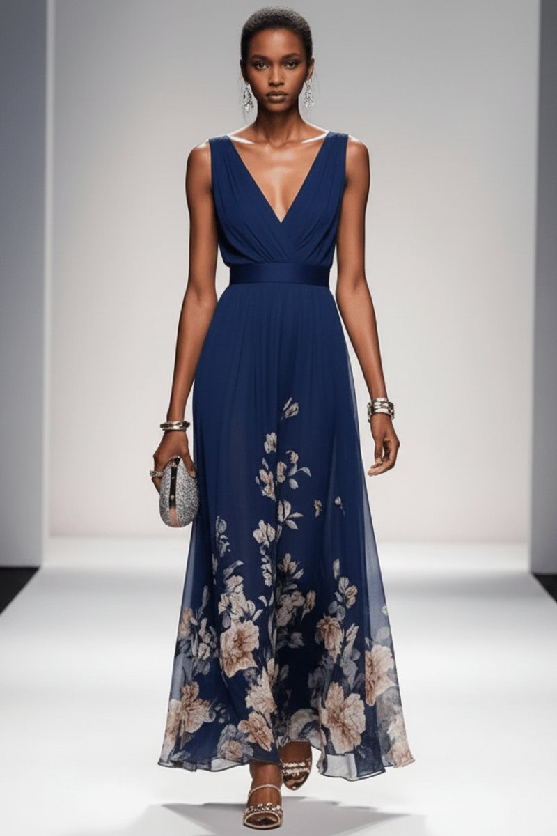 Slimzy Women's Floral V-Neck Maxi Dress – product image 10 of 18