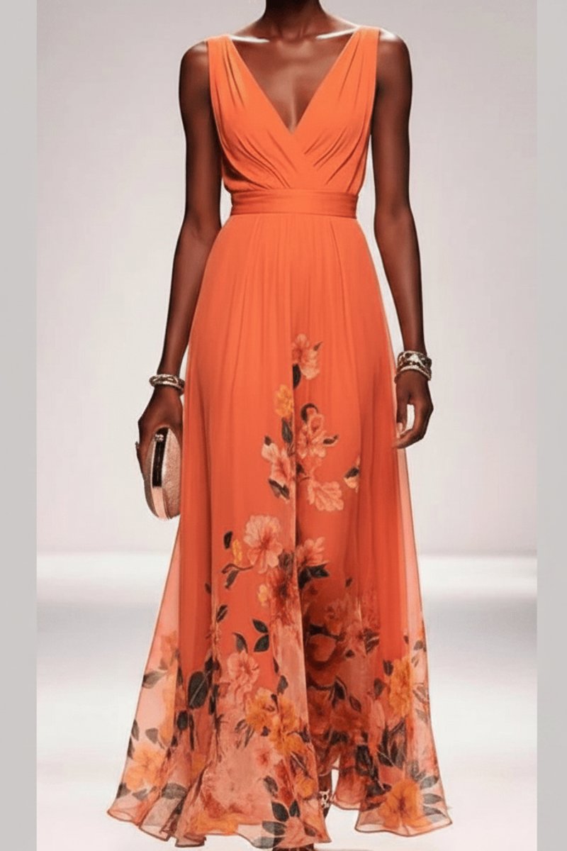 Slimzy Women's Floral V-Neck Maxi Dress – product image 12 of 18