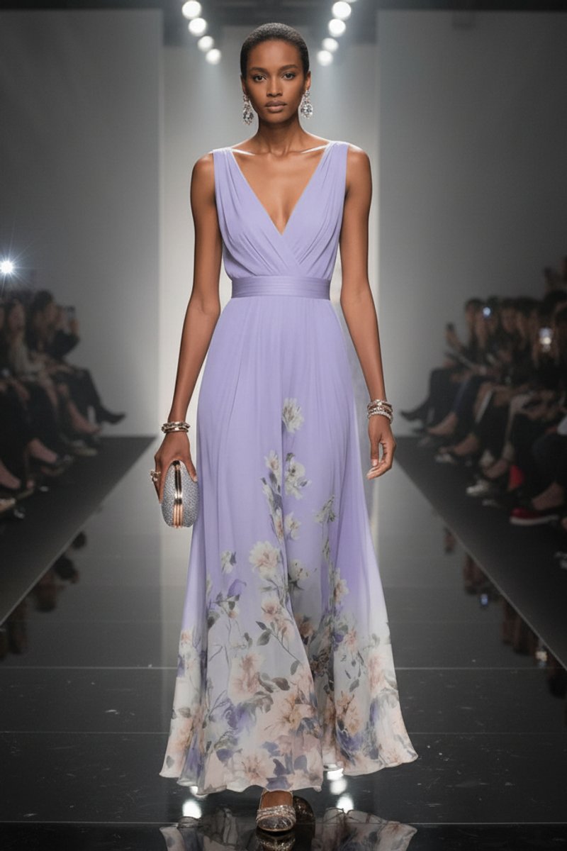 Slimzy Women's Floral V-Neck Maxi Dress – product image 6 of 18