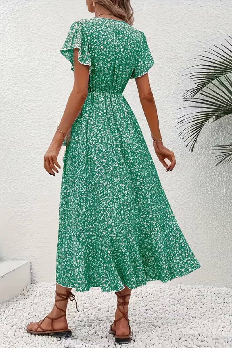 Slimzy Women's Floral Wrap Short-Sleeve Midi Dress – product image 12 of 22