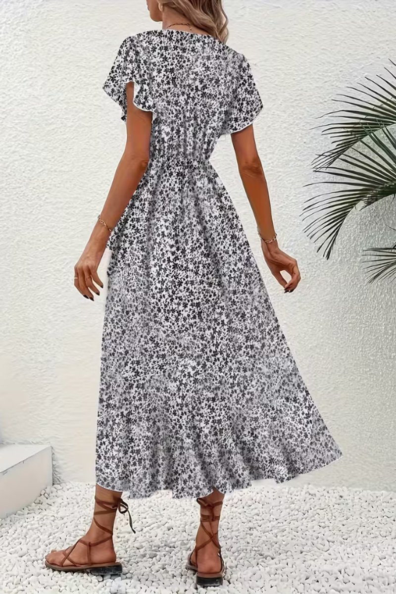 Slimzy Women's Floral Wrap Short-Sleeve Midi Dress – product image 6 of 22