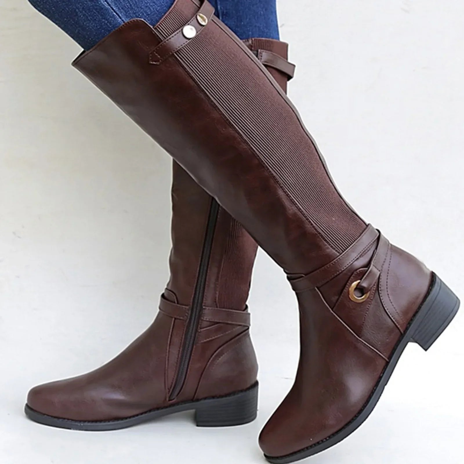 Slimzy Women's Knee-High Stretch-Panel Boots – product image 2 of 2