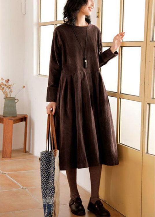 Slimzy Women's Long-Sleeve Corduroy Midi Dress – product image 4 of 6