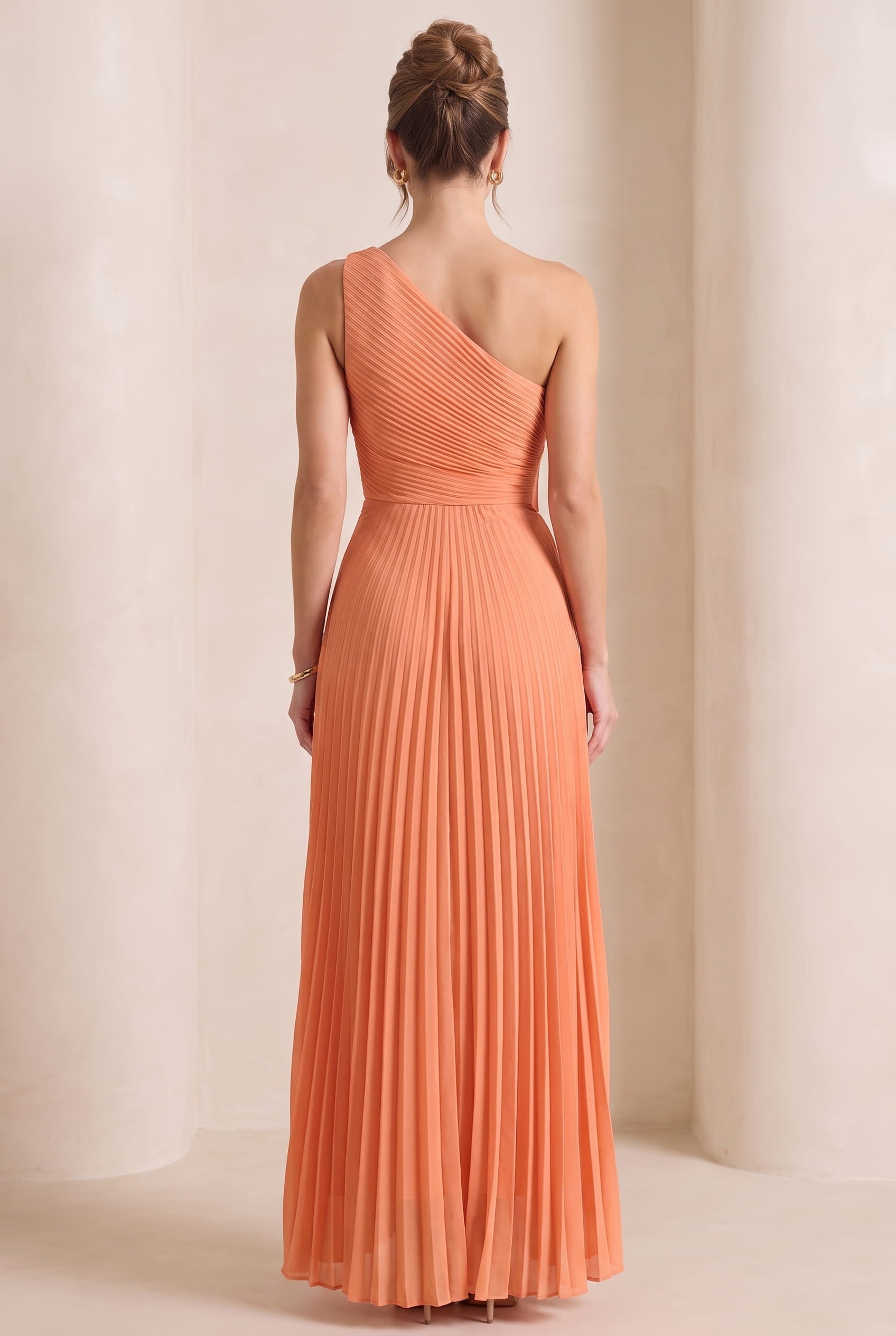 Slimzy Women's Pleated One-Shoulder Midi Dress – product image 2 of 15
