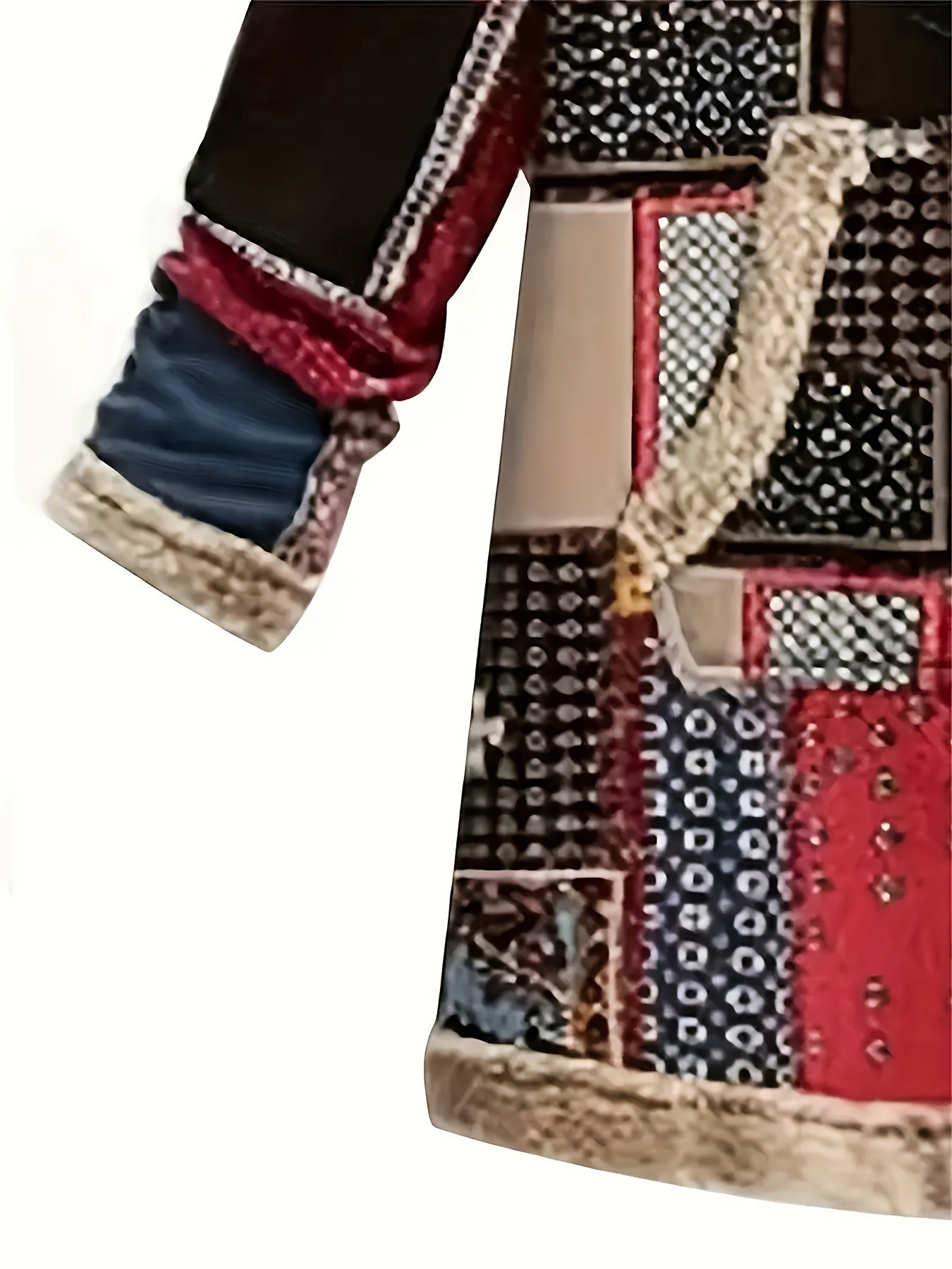 Victoria | Women's Patchwork-Print Hooded Coat — product image 3