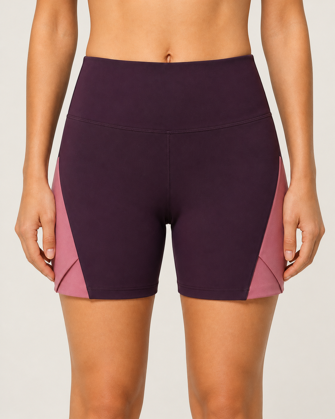 Women's Foldline Shorts — Plum / Rose — front catalog view