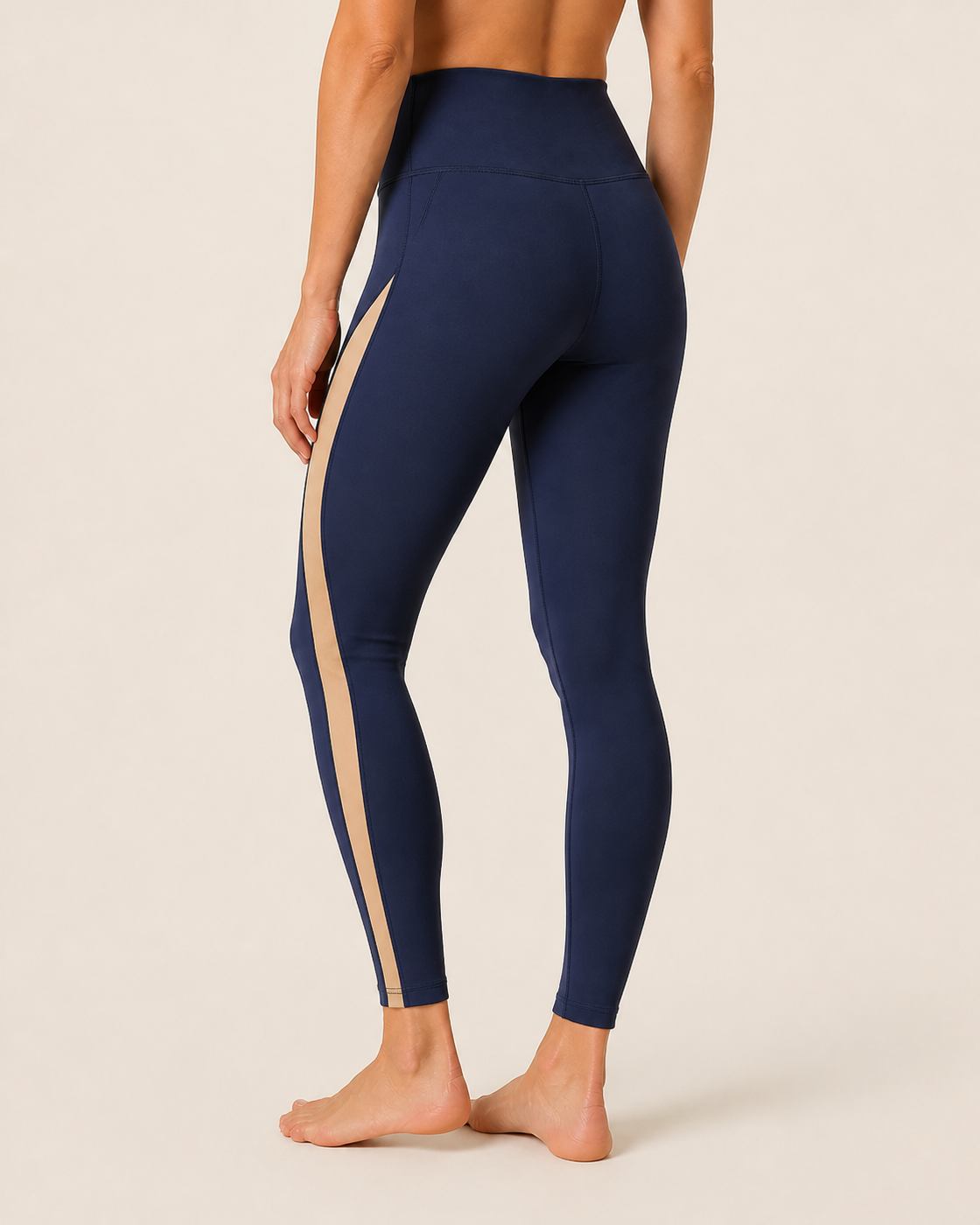 Women's Meridian Panel Leggings — Ink Blue / Sand — alternate view