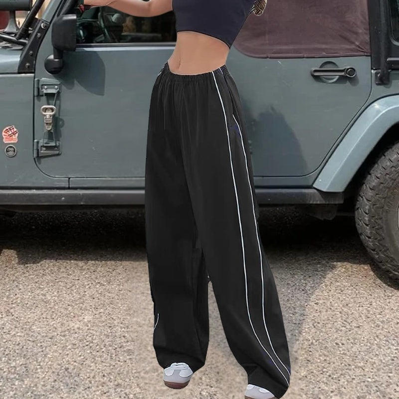 Zoe | Women's Side-Stripe Wide-Leg Track Pants — product image 6